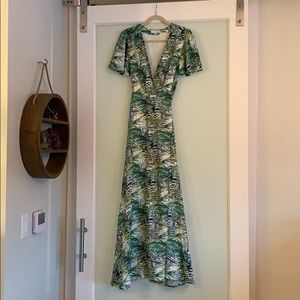 Louna Pattern Wrap Maxi Dress, size S